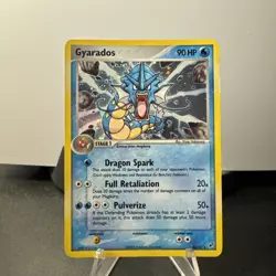 NM Pokemon Gyarados Holo Rare 90HP EX Deoxys 8/107 English Card 2005 - Image 1