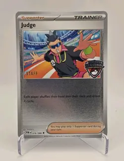 Pokemon Card STAFF Judge 076/088 Regional Promo Perfect Order Holo POR Foil 2026 - Image 1