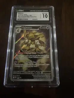 Pokemon Alakazam TCG Mega Evolution Black Star Promo Card 009 CGC 10 - Image 1