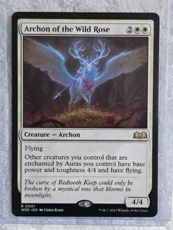 MTG Archon of the Wild Rose - Wilds of Eldraine (WOE) #1 Magic Card Rare NM - Image 4