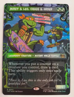 MTG Mikey & Leo, Chaos & Order - Foil Showcase - NM/Unplayed - TMNT - Image 1