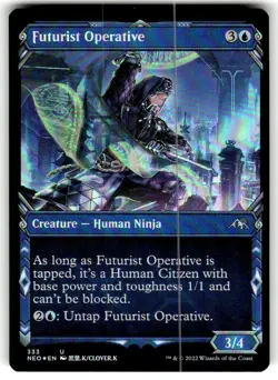 Futurist Operative (Showcase) Kamigawa: Neon Dynasty Foil MTG NM - Image 1