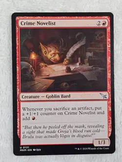 MTG Crime Novelist #121 Murders at Karlov Manor Magic Card Uncommon NM - Image 1