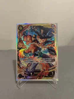 One Piece TCG Sabo Secret Rare Foil Card OP07-118 English Edition NM - Image 1