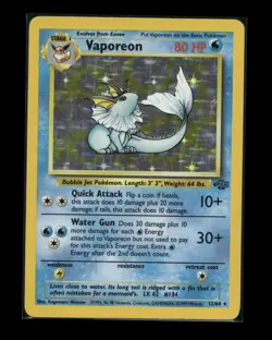 Vaporeon Jungle HOLO 12/64 (MP) Unlimited Pokemon - Image 1
