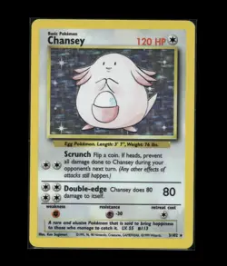 Chansey 003/102 Base Set Holo - MP Pokemon TCG - Image 1
