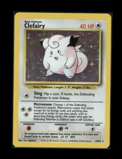 Clefairy 5/102 Holo Pokemon Base Set Unlimited MP - Image 1