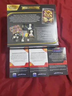 Pokemon Sealed LOT!! Mega Evolution ETB, 3 Bundles Surge Sparks & Phantas Flames - Image 3
