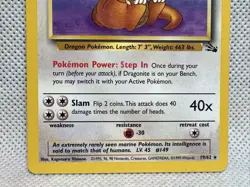 Pokemon TCG Dragonite 19/62 Pokemon Fossil Non Holo LP - Image 2