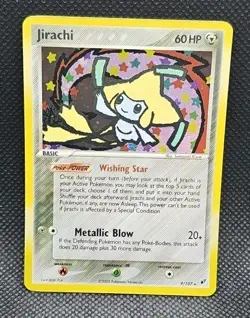 2005 POKEMON JIRACHI EX DEOXYS HOLO 9/107 - NM - Image 1