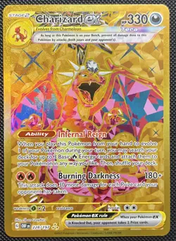 Charizard ex Gold 228/197 Pokemon TCG: Obsidian Flames Hyper Rare NM - Image 2