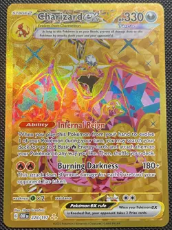 Charizard ex Gold 228/197 Pokemon TCG: Obsidian Flames Hyper Rare NM - Image 3