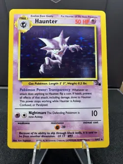 LP Haunter 6/62 Holo Rare Fossil Pokemon Unlimited Holo 1999 - Image 1