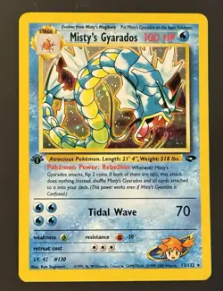 Pokemon TCG Gym Challenge 1st Edition - Misty’s Gyarados #13 Holo Rare M/NM - Image 1