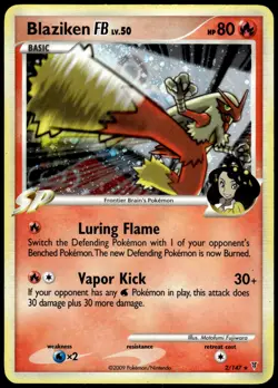 Blaziken FB 2/147 Holo Rare Supreme Victors Pokemon Holo MP Swirl - Image 1