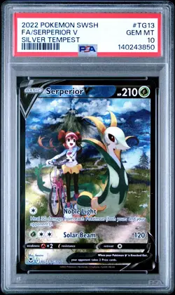 Serperior V TG13/TG30 PSA 10 Silver Tempest: Trainer Gallery Ultra Rare Pokemon - Image 1