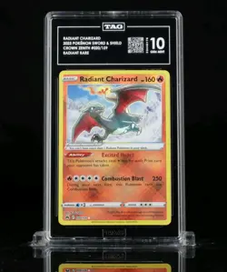 2023 POKEMON Sword and Shield: Crown Zenith 20/159 TAG GEM 10 RADIANT CHARIZARD - Image 1