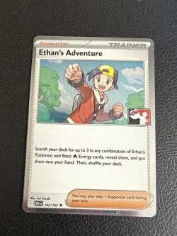 Pokemon TCG - Ethan's Adventure 165/182 Play Stamped Prize Pack Series 8 Holo - Image 1