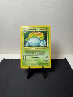 Pokemon TCG: Base Set Unlimited Venusaur 15/102 Holo Rare LP - Image 2