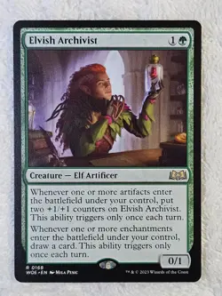 MTG Elvish Archivist #168 Wilds of Eldraine Magic the Gathering Card Rare NM - Image 2