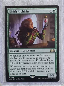 MTG Elvish Archivist #168 Wilds of Eldraine Magic the Gathering Card Rare NM - Image 4