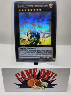 YuGiOh Neo Galaxy-Eyes Photon Dragon GAOV-EN041 1st Edition Ghost Rare MP - Image 1