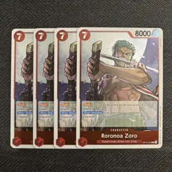 4X Roronoa Zoro | OP014-015 NM | Rare | One Piece TCG Playset - Image 1