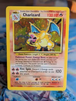 1999 Pokemon Base Set Unlimited #4 Charizard-Holo SUPER CLEAN NM 🔥 - Image 1