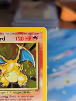 1999 Pokemon Base Set Unlimited #4 Charizard-Holo SUPER CLEAN NM 🔥 - Image 3