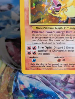 1999 Pokemon Base Set Unlimited #4 Charizard-Holo SUPER CLEAN NM 🔥 - Image 5