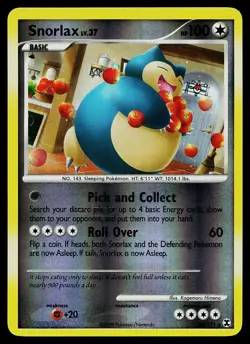 Pokemon Card - Snorlax Rising Rivals 33/111 Reverse Holo Rare - Image 1