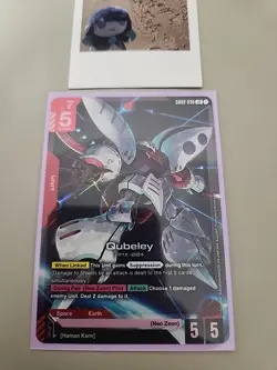 Qubeley LR GD02-036 English Legend Rare Dual Impact Gundam Card Game NM - Image 1