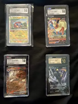 Lot of 4 Pokemon TCG Japanese CGC Graded Cards - Image 1