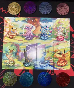 Prismatic Evolution Eevee Mini Tin Art Cards Complete Bundle All 8 No Packs - Image 1