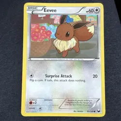 Pokemon Eevee 83/108 Basic 60 HP Normal Regular Card Stock TCG Card - Image 1