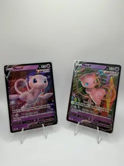Pokemon Mew V 060/159 & 113/264 Fusion Strike Foil Lot – 2 Cards NM - Image 1