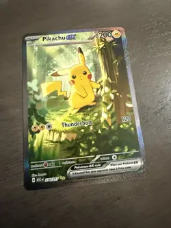 Pokemon Pikachu EX Holo Thunderbolt 200 HP Card 276/217 ASC Set English - Image 1