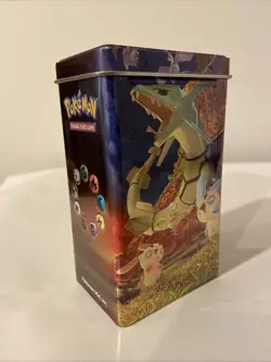 2004 Pokemon EX | Rayquaza (EMPTY) Metal Tin Plusle Minun TCG Card Emerald VTG - Image 1