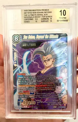 card dragon ball card game-Son Gohan, Beyond the Ultimate bt19-152 scr- BGS 10 - Image 1