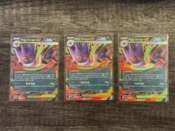 Mega GENGAR Ex CARD LOT OF 3, Double Rare, 056/094, Phantasmal Flames - Image 1