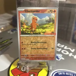 Pokemon Charmander Reverse Holo Card 004/165 GameStop Exclusive Sealed Promo - Image 1