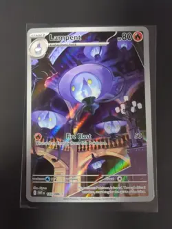 Pokemon TCG Lampent White Flare Card 102/086 Rare Holo, Near Mint Condition - Image 1