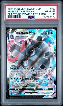 Pokemon Blastoise VMAX SWSH103: Sword & Shield Promo Cards Holo PSA 10 - Image 1