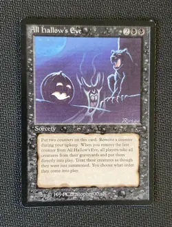 MTG All Hallow's Eve, Legends, English, Lightly Played, Almost NM Condition - Image 1