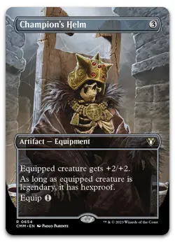 Champion's Helm (Borderless) #654 (NM) Commander Masters CMM Magic MTG - Image 1