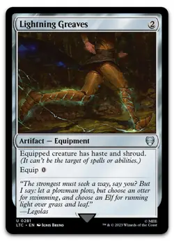 Lightning Greaves #281 (NM) Lord of the Rings LTC Magic MTG - Image 1