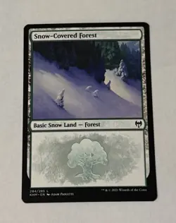 MTG Snow-Covered Forest 284 Kaldheim NM - Image 1