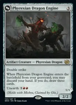 1 x Phyrexian Dragon Engine - Foil - The Brothers' War - NM-Mint - MTG - Image 1