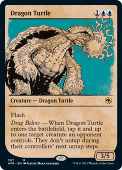 1x Dragon Turtle - Showcase - Foil NM-Mint, English Adventures in the Forgotten - Image 1