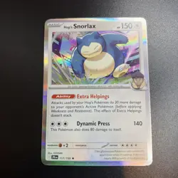 117/159 Journey Together Hop’s Snorlax Holo Rare Pokemon TCG - Image 1